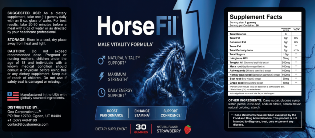 HorseFil Supplement Facts